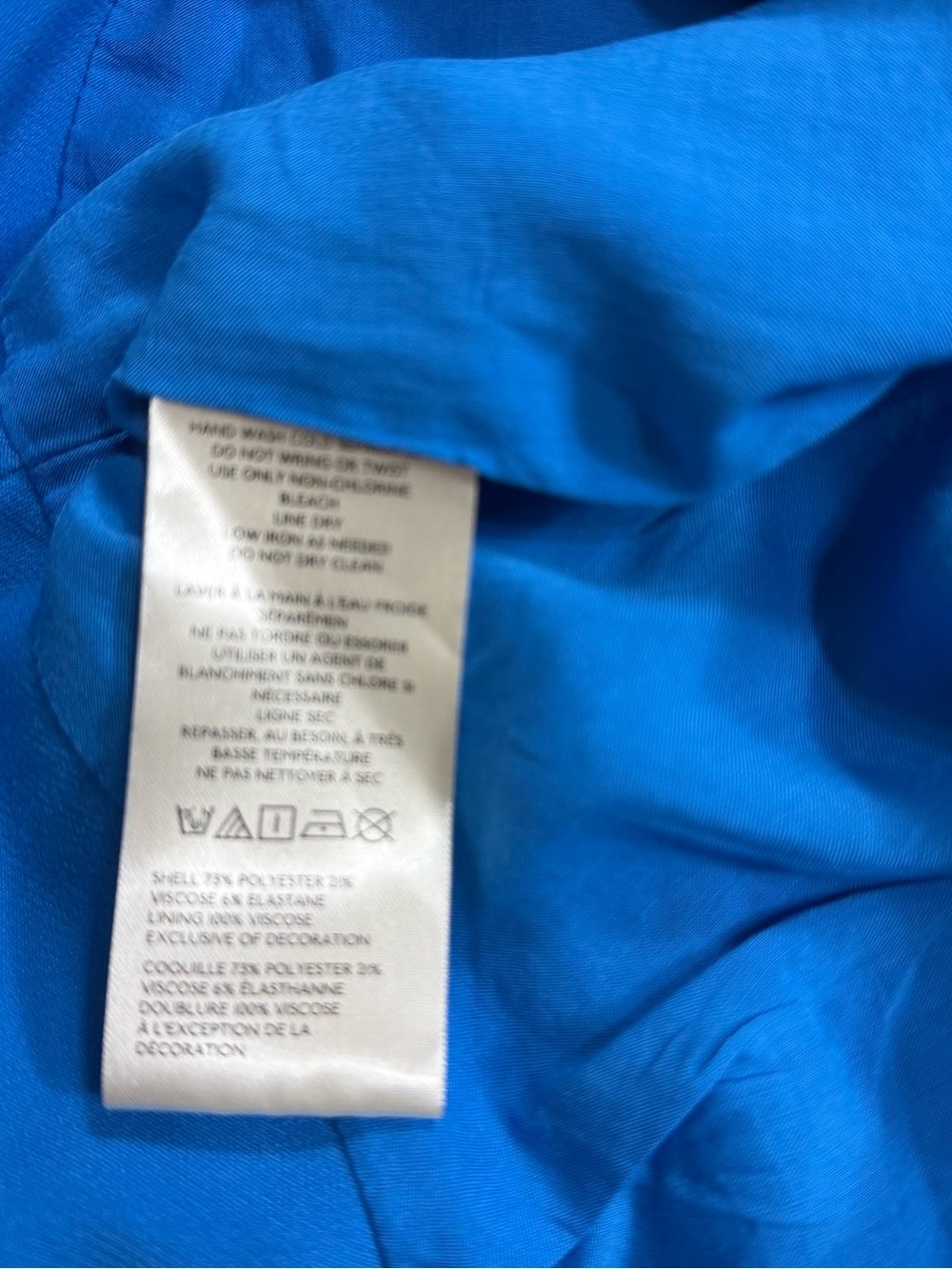 Maeve for Anthropologie Blue Scalloped Wrap Skort with White Trim - Picture 12 of 12